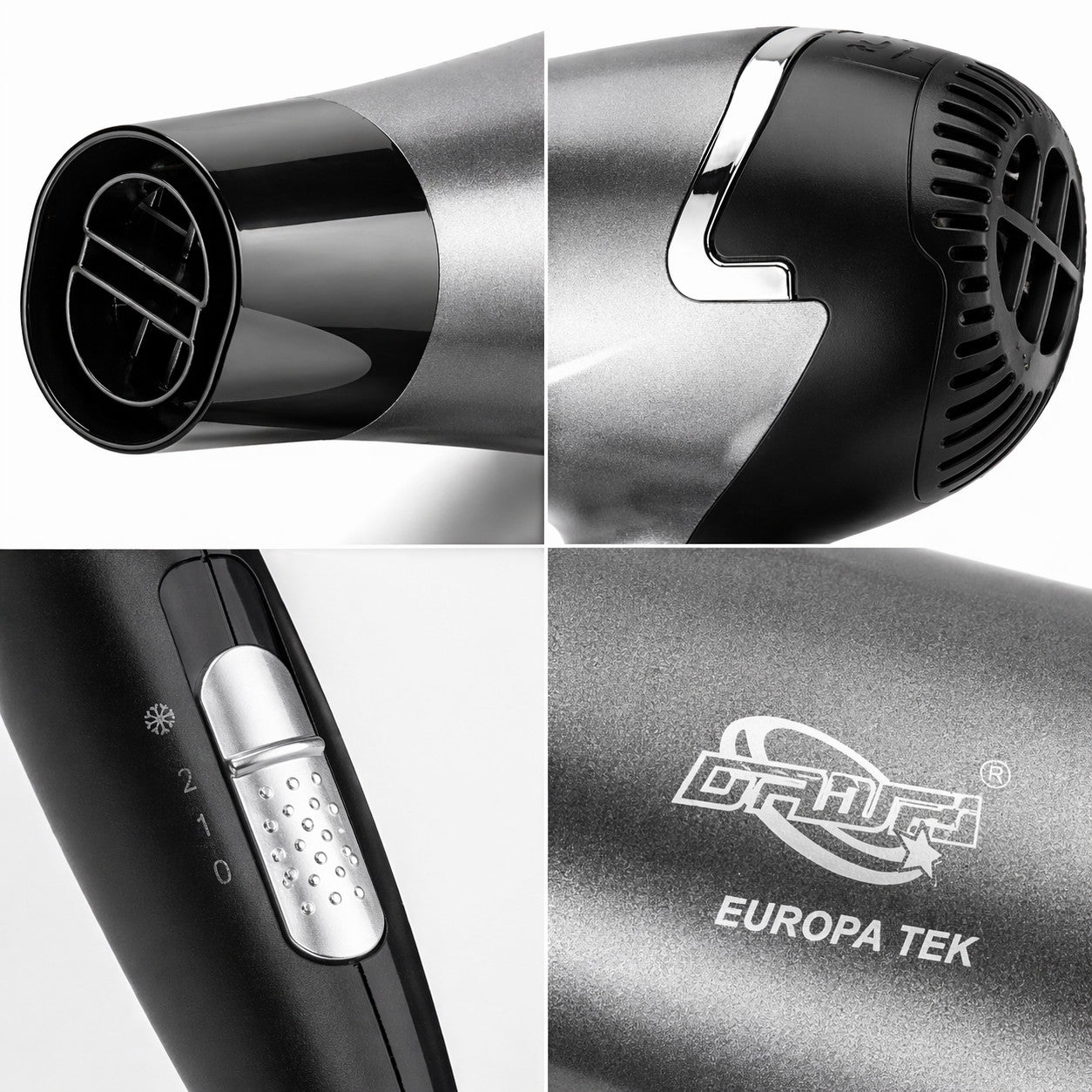 ASCIUGACAPELLI PHON PROFESSIONALE 2800W CAPELLI ARIA CALDA FREDDO SK-3506