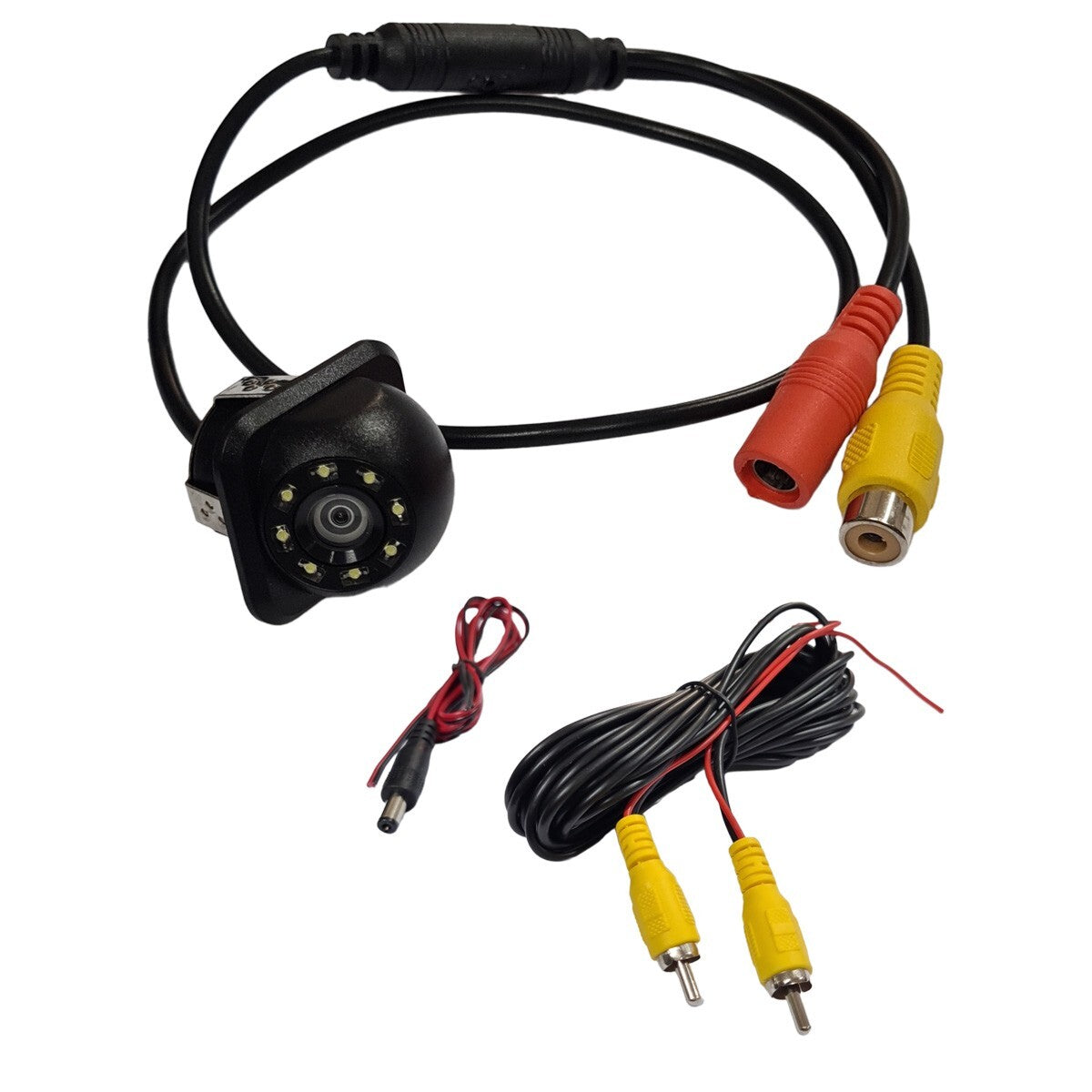 TELECAMERA RETROMARCIA RETROCAMERA AUTO CAMPER SUV FILO COLORI 8 LED HD 02780