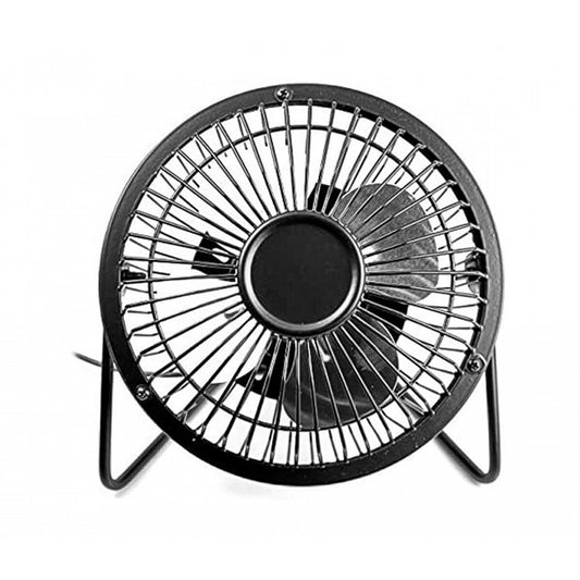 MINI VENTILATEUR USB 4 PALES MÉTALLIQUE AVEC INTERRUPTEUR POUR PC 13 CM