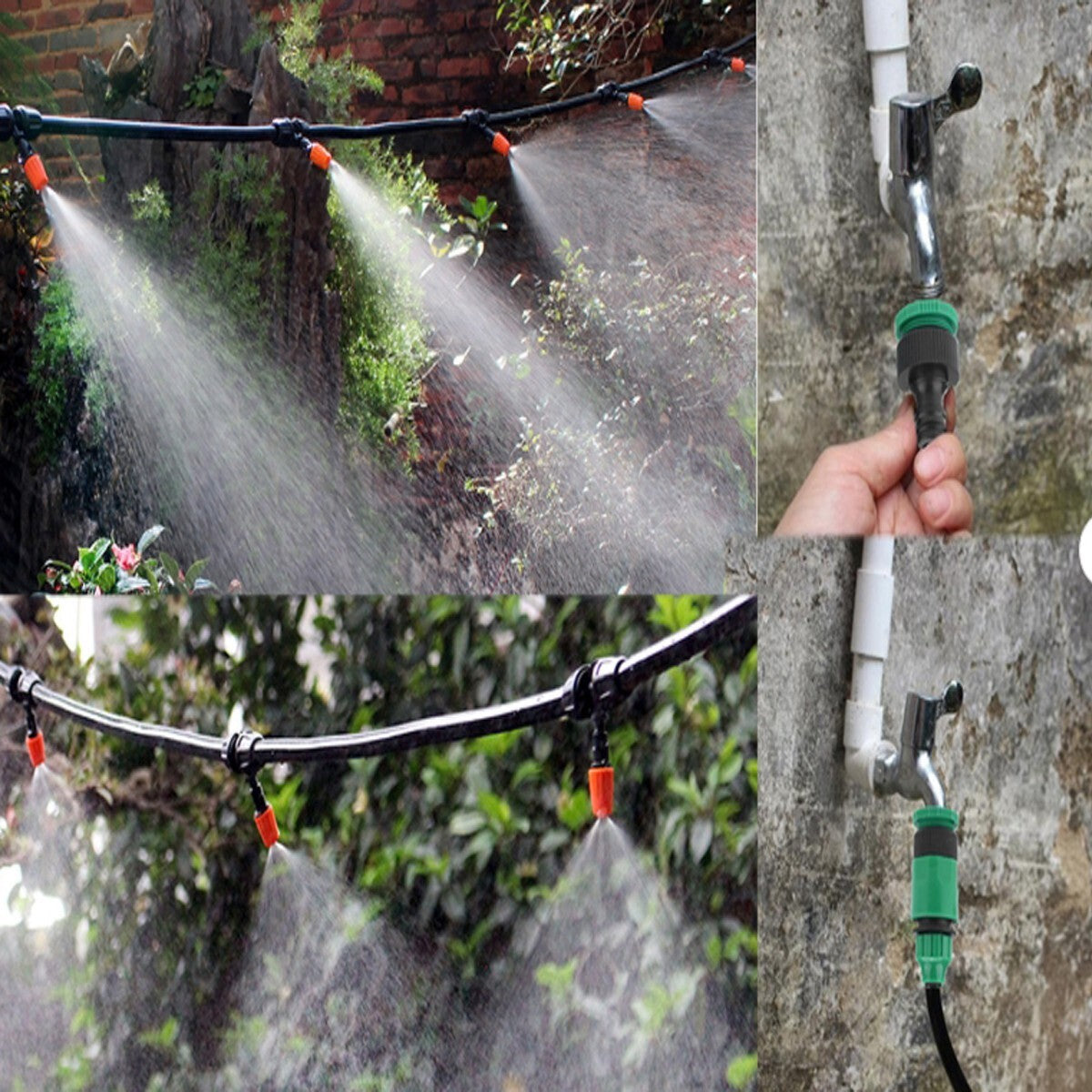 KIT IRRIGATORE ACQUA IRRIGARE GIARDINO GOCCCIA PIANTE TUBO VASI INNAFFIARE 10 MT