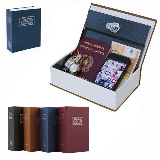 COFFRE FORT LIVRE PORTE-MONNAIE CLÉ MÉTAL 114x80x45 mm