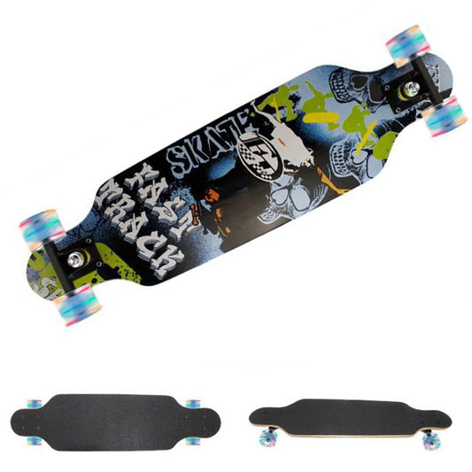 SKATEBOARD SKATE EN BOIS IMPRIMÉ COLORÉ ENFANTS ADOS 80CM 06061