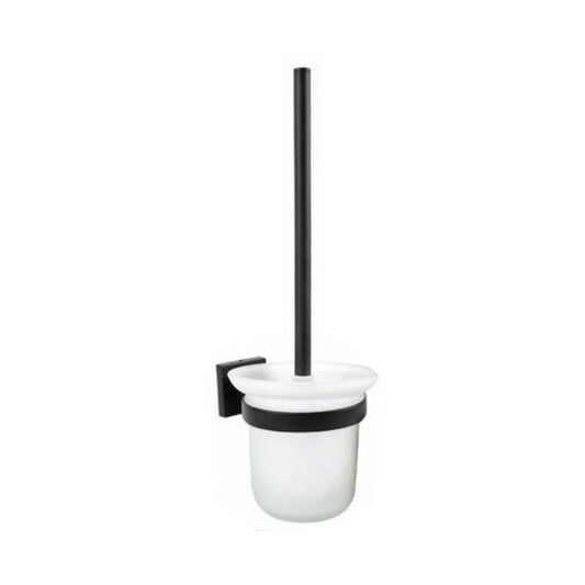PORTA SCOPINO WC SCOPETTINO GABINETTO VASO DA MURO SOSPESO NERO SPAZZOLONE 02111