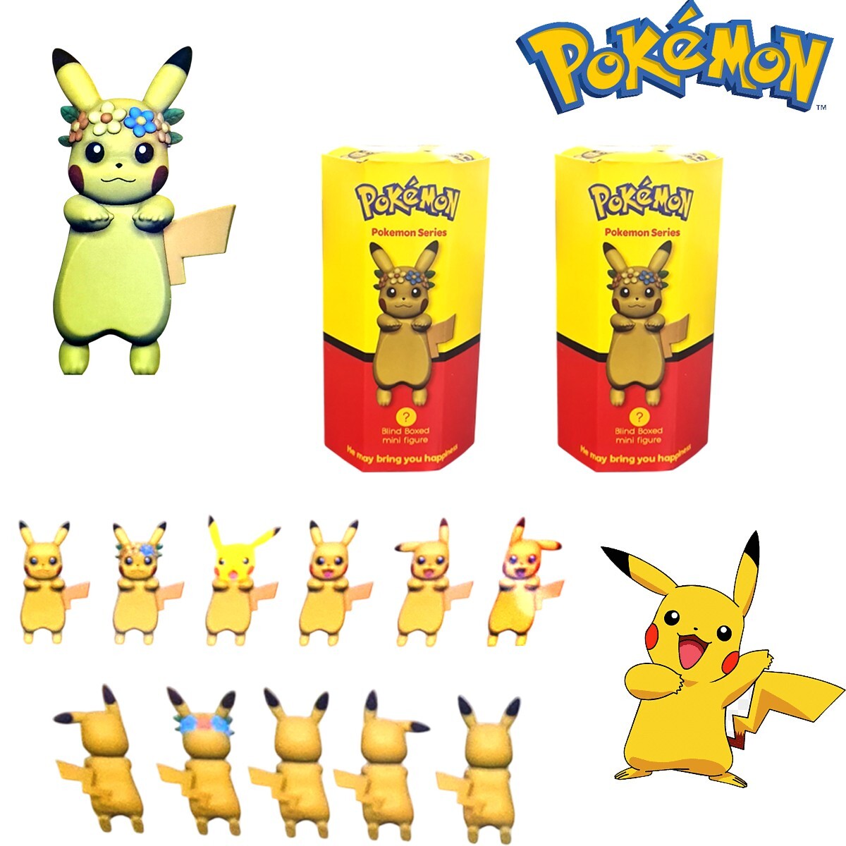 2 SONNY ANGEL POKÉMON SURPRISE HIPPERS PIKACHU TÉLÉPHONE PORTABLE PC MINI FIGURINE