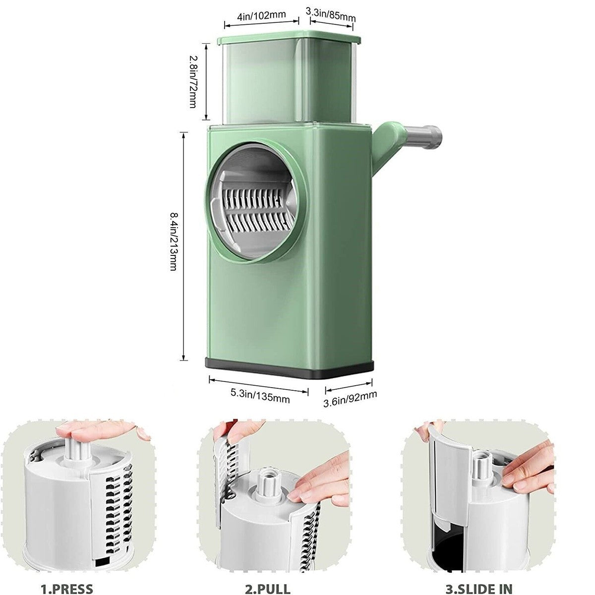 AFFETTATRICE MANUALE A MANOVELLA MULTIFUNZIONE AFFETTA TAGLIA VERDURE LD-00763