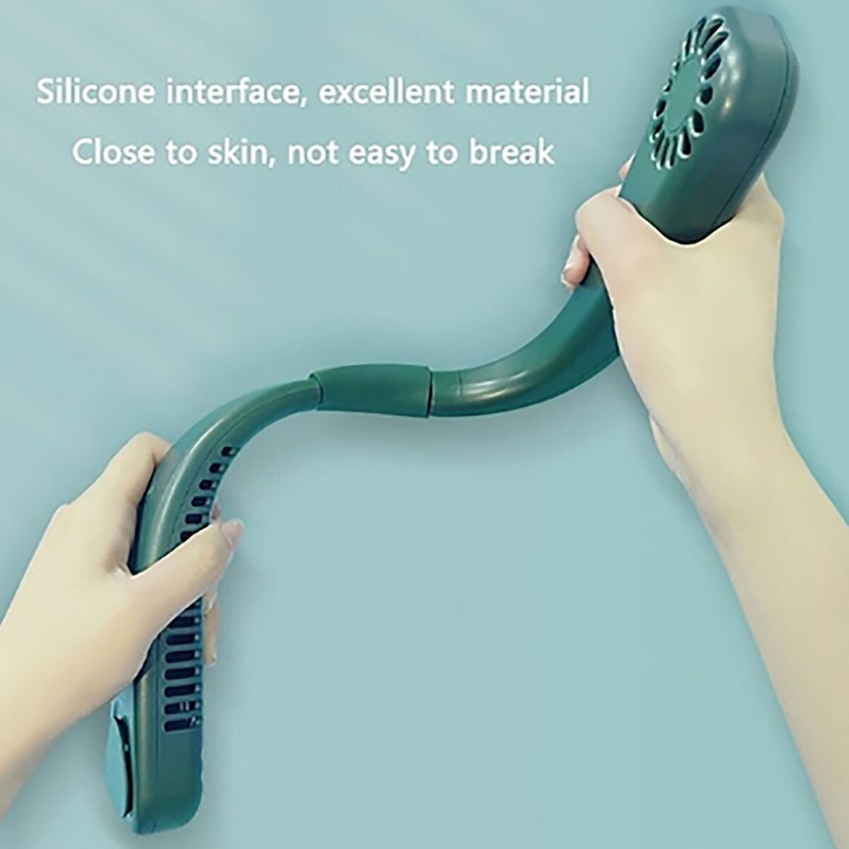 VENTILATORE COLLO SENZA PALE PORTATILE RICARICABILE ARIA USB SPORT AS-01577