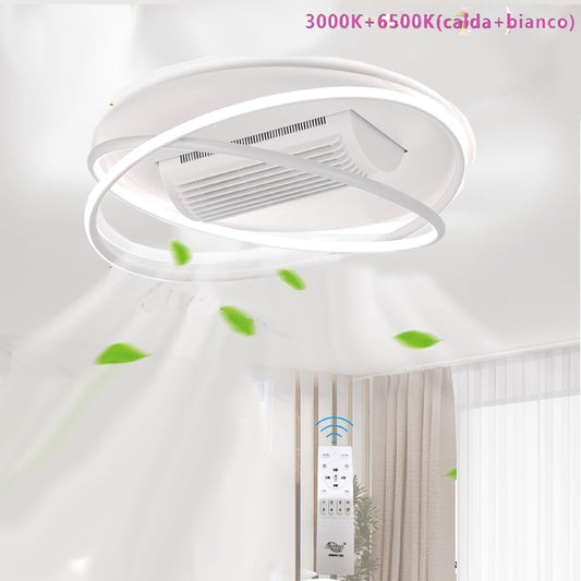 PLAFONNIER LED AVEC VENTILATEUR 55W 500MM SANS PALES LUMIÈRE CHAUDE FROIDE ET-31530