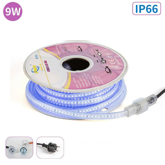 BANDE LED SMD 9W 10M IP66 ÉTANCHE LUMIÈRE BLEUE EXTÉRIEUR INTÉRIEUR