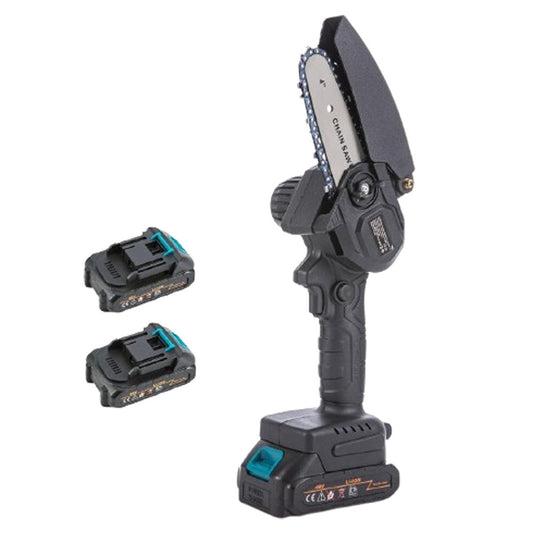 MINI MOTOSEGA 4" PORTATILE RICARICABILE A BATTERIA 48V POTATURA LEGNO SEGA 08208