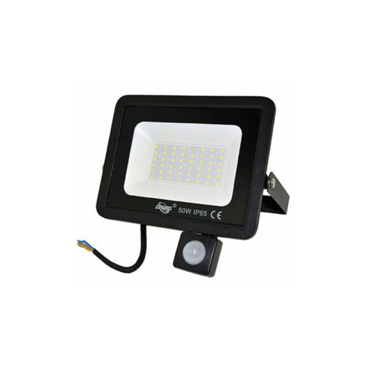 FARO LED FARETTO GIARDINO 50W LUCE FREDDA SENSORE MOVIMENTO CREPUSCOLARE