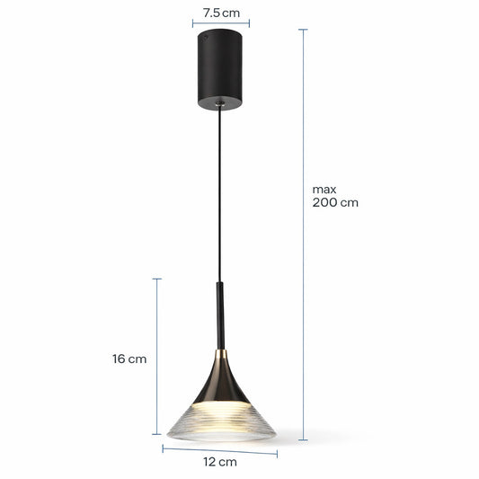 LAMPE SUSPENSION LED 4W RÉGLABLE 3 COULEURS 3000K 4000K 6000K 400LM LP017