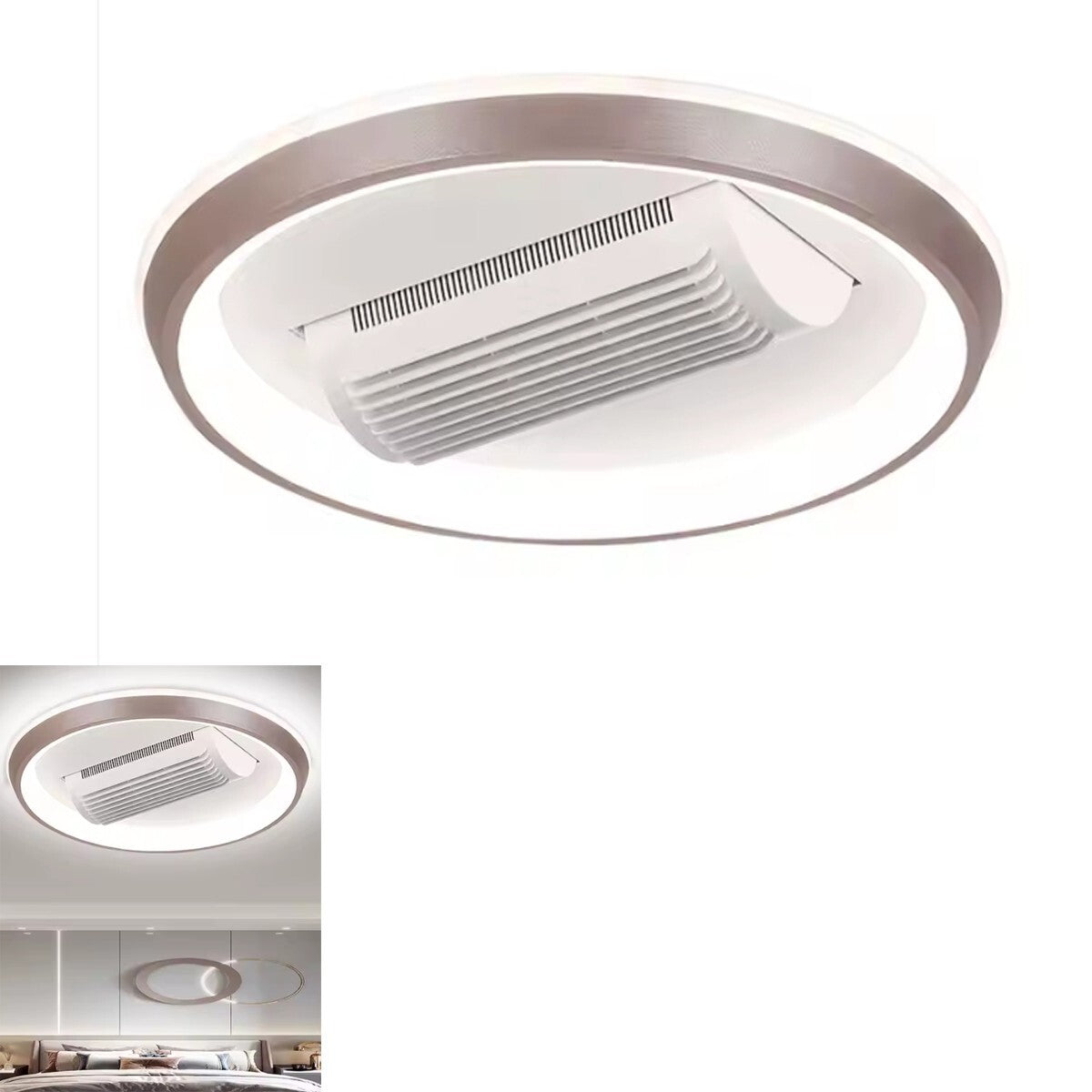 PLAFONIERA LED CON VENTILATORE 45W 500MM SENZA PALE LUCE CALDA FREDDA ET-31472