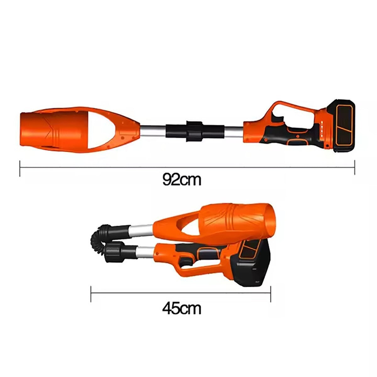 SOFFIATORE PIEGHEVOLE WIRLESS BATTERIA 24V RICARICABILE GIARDINO FOGLIE POTENTE