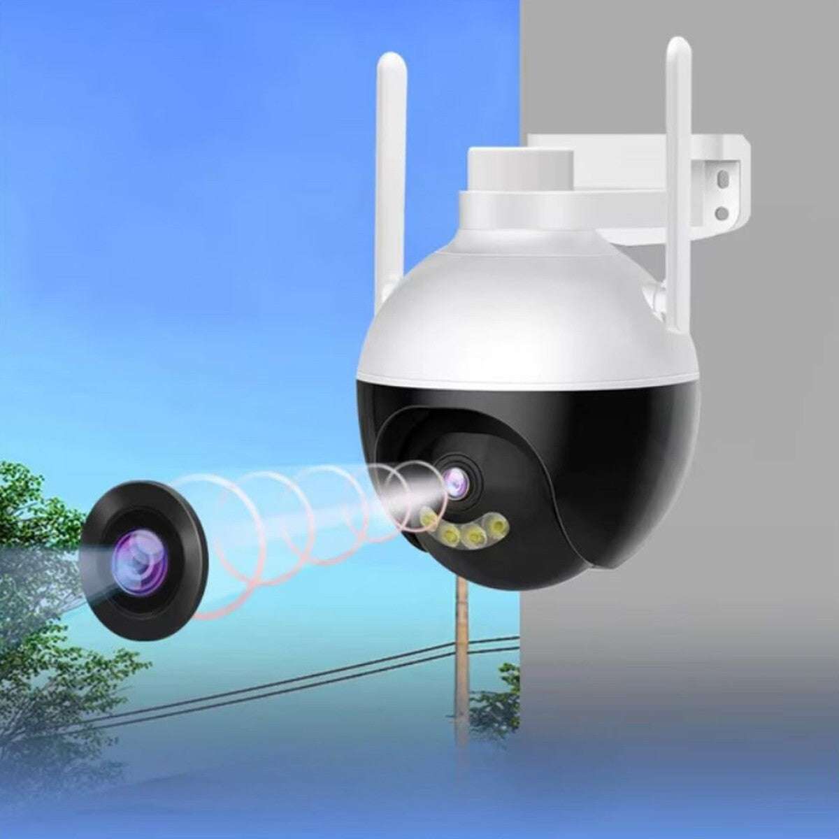 TELECAMERA VIDEOSORVEGLIANZA WIFI 5.5MM JORTAN INTERNA ESTERNA NOTTURNA JT-8289X