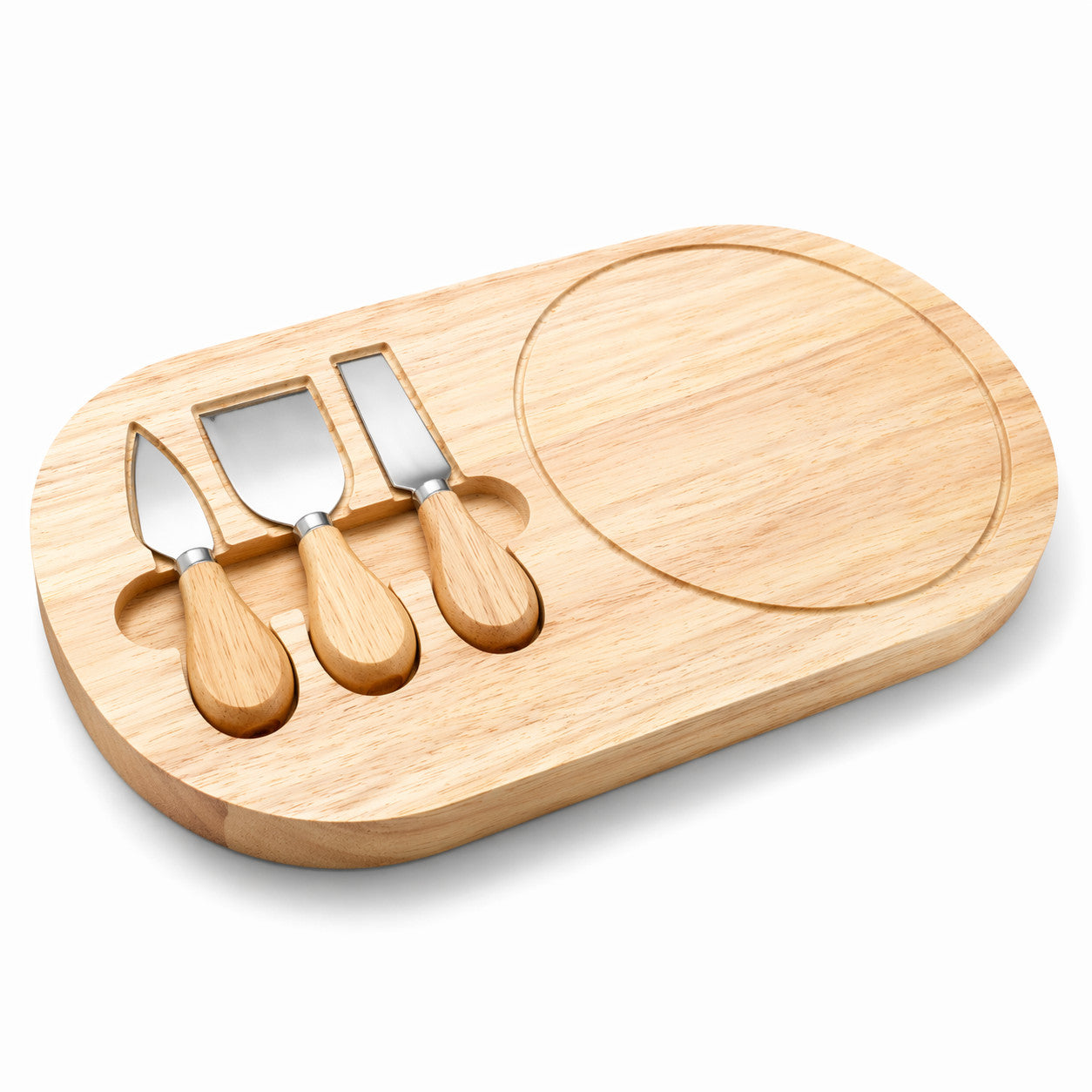 TAGLIERE LEGNO CON COLTELLI FORMAGGI SET 4 PZ TAGLIERE SERVIZIO SALUMI CUCINA