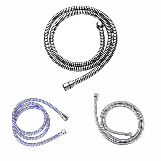 FLEXIBLE DE DOUCHE EN PVC CHROMÉ 150 CM RÉSISTANT DGO-142