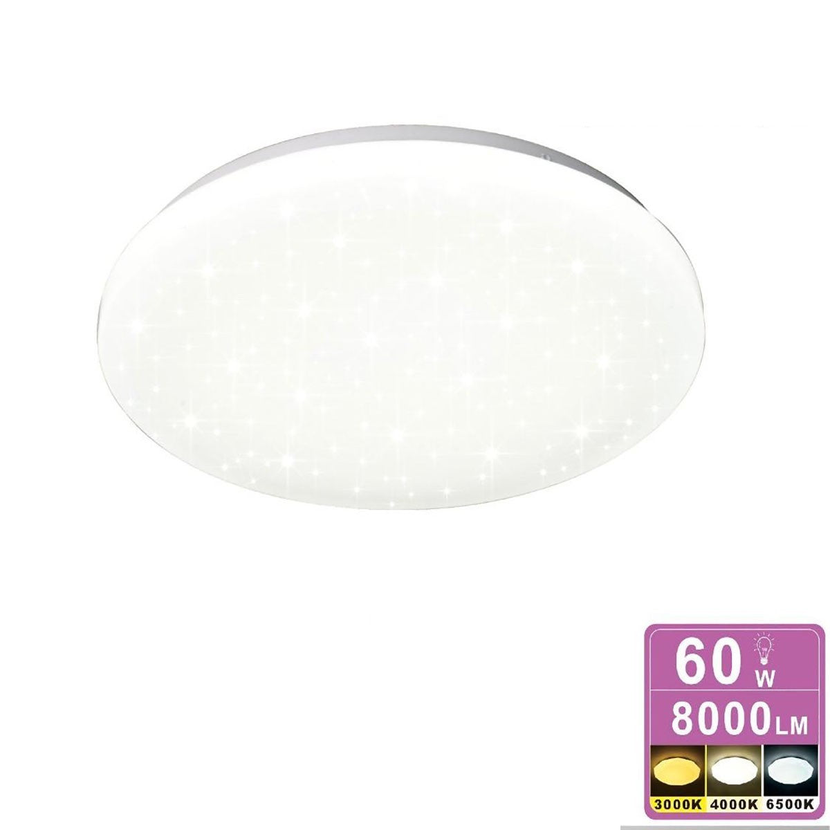 PLAFONIERA DA SOFFITTO LED 60W 3000K 4000K 6500K 8000LM SOTTILE 50CM ET-31640