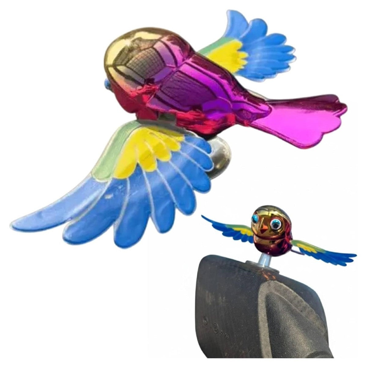OISEAU 3D DÉCORATION VOITURE MOTO RÉTROVISEUR BATTEMENT AILES VENT AÉRODYNAMIQUE