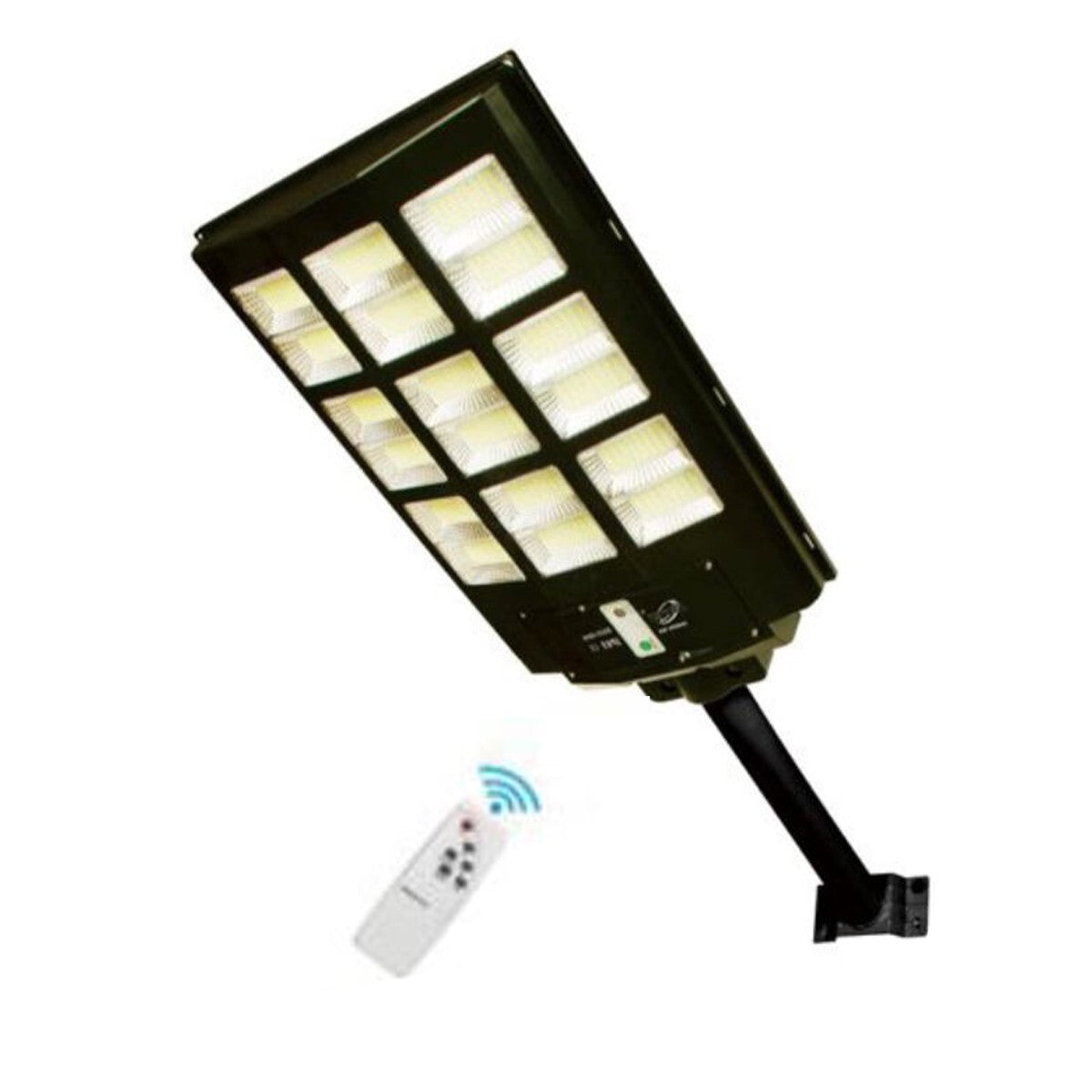 LAMPADAIRE SOLAIRE PANNEAU SOLAIRE POTEAU TÉLÉCOMMANDE DÉTECTEUR MOUVEMENT 900W