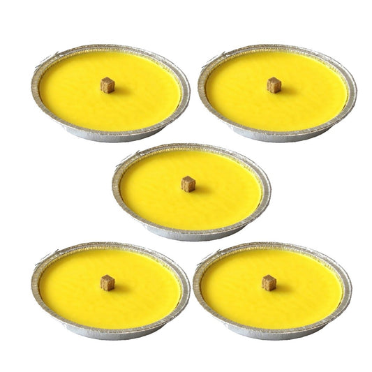 5 BOUGIES CITRONNELLE TORCHE ALUMINIUM ANTI MOUSTIQUES PARFUM AMBIANCE 15 CM
