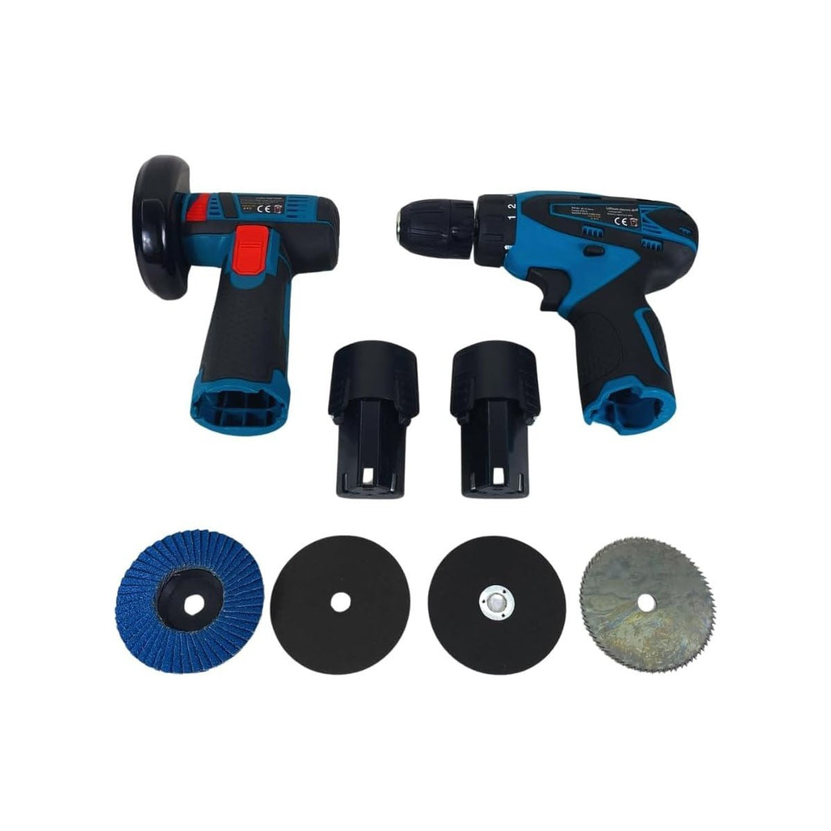 MINI SMERIGLIATRICE ANGOLARE E TRAPANO ELETTRICO A BATTERIA 48V  VALIGETTA 08347