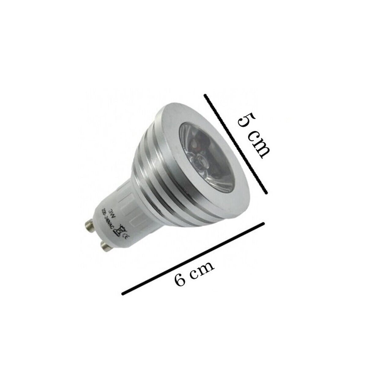 FARETTO LED LUCE RGB GU10 LAMPADINA 5W MULTICOLORE PROGRAMMABILE TELECOMANDO