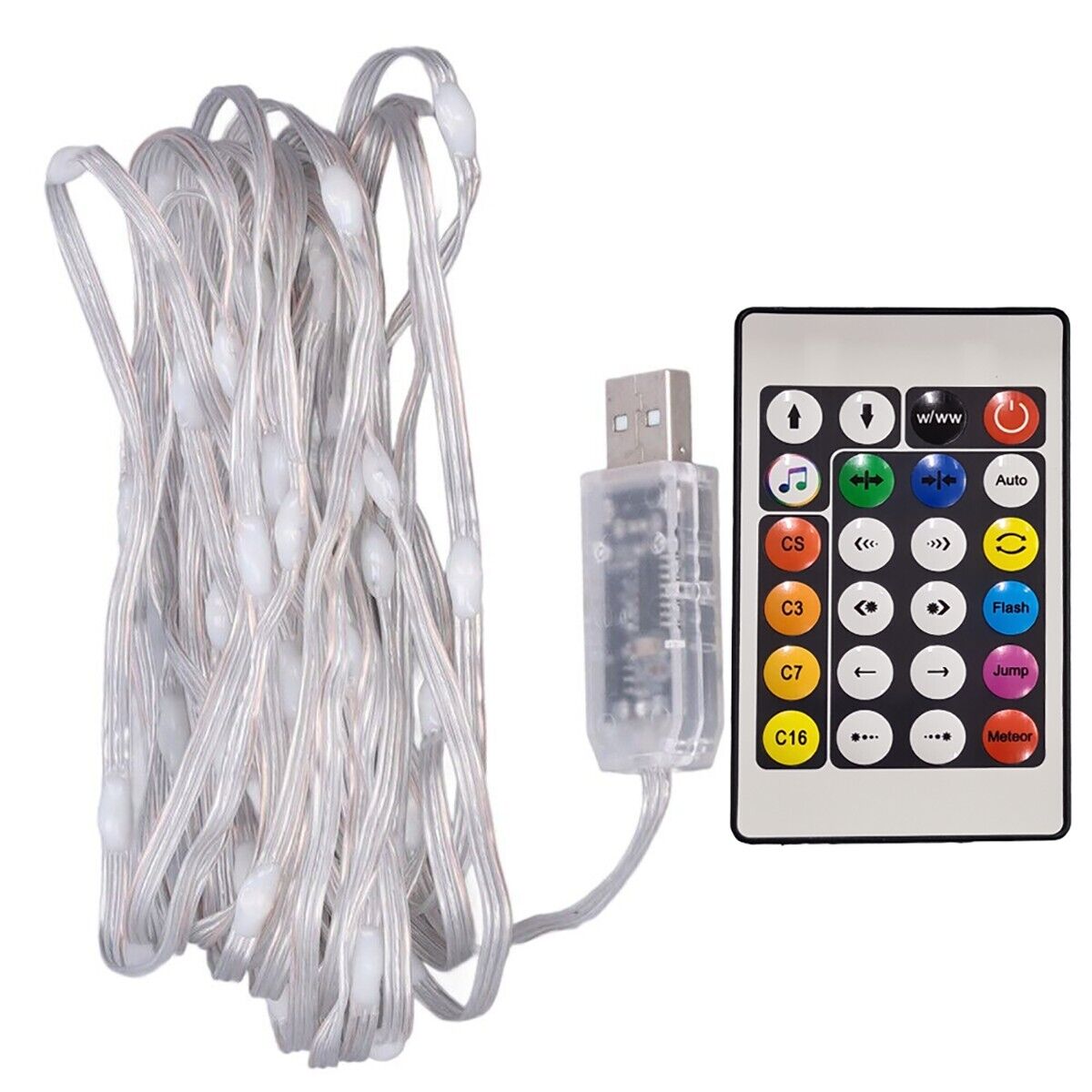 STRISCIA LED 10 METRI BLUETOOTH RGB SMART 10M CON TELECOMANDO APP NATALE IP67