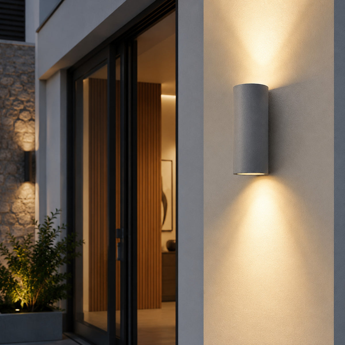 APPLIQUE LED 10W ESTERNO LAMPADA PARETE GRIGIO IP65 3000K 4000K 6000K ET-31692