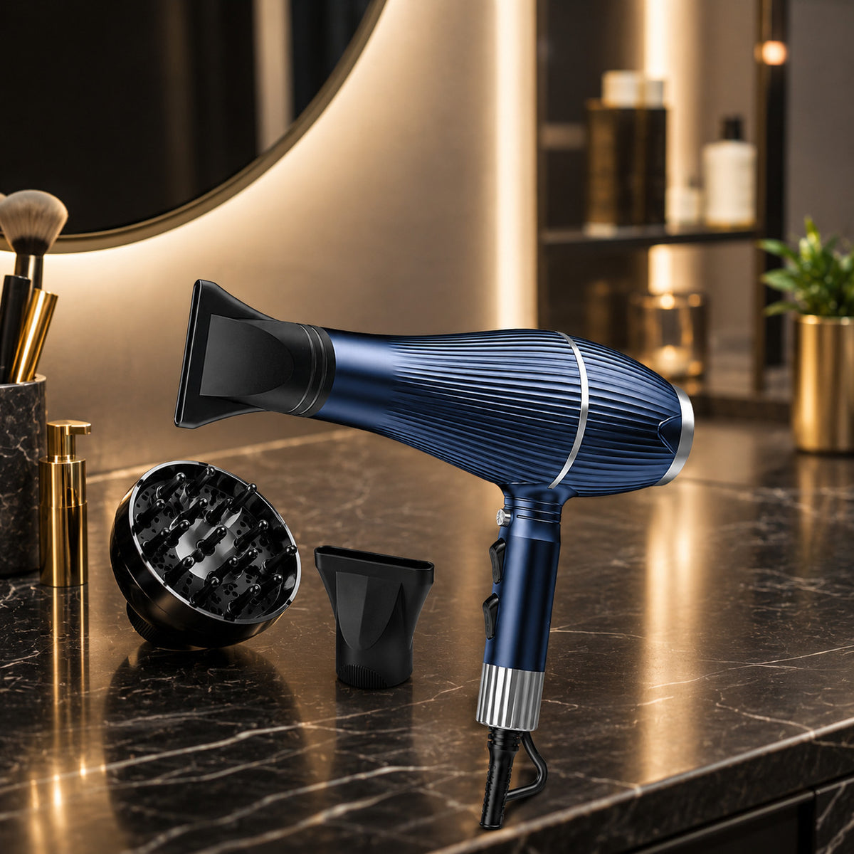 ASCIUGACAPELLI PROFESSIONALE 5000W PHON IONICO DIFFUSORE 2 VELOCITÀ SK-3601