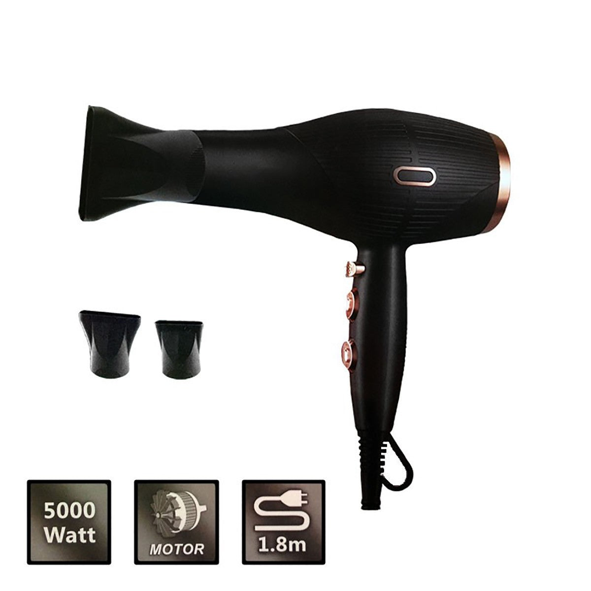 ASCIUGACAPELLI PHON PROFESSIONALE 5000W BECCUCCIO CAPELLI ARIA CALDA FREDDA 3300