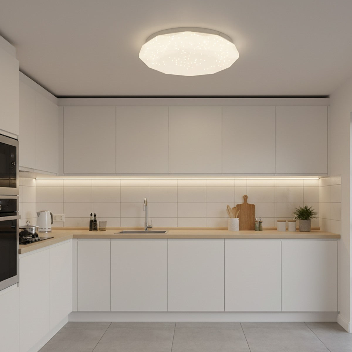 PLAFONIERA LED 36W 3000K-4000K-6500K LUCE REGOLABILE STILE DIAMANTE 31598