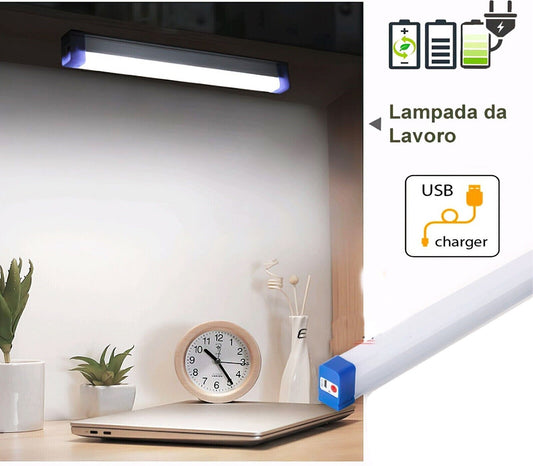 LAMPE DE SECOURS LED 17CM AIMANT RECHARGEABLE USB TORCHE DE TRAVAIL PORTABLE