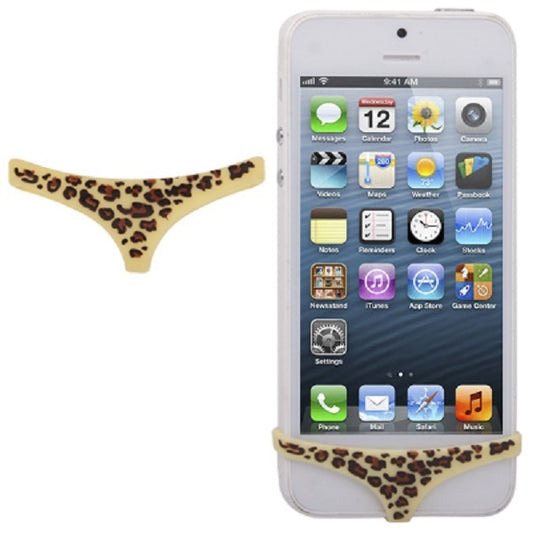 COQUE IPHONE 4 4S 5 BOUTON SILICONE SOUS-VÊTEMENTS CULOTTE LÉOPARD