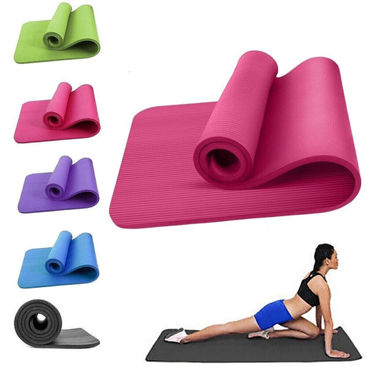 TAPIS YOGA AÉROBIC TAPIS FITNESS GYMNASTIQUE MATELAS D'EXERCICE 1 CM