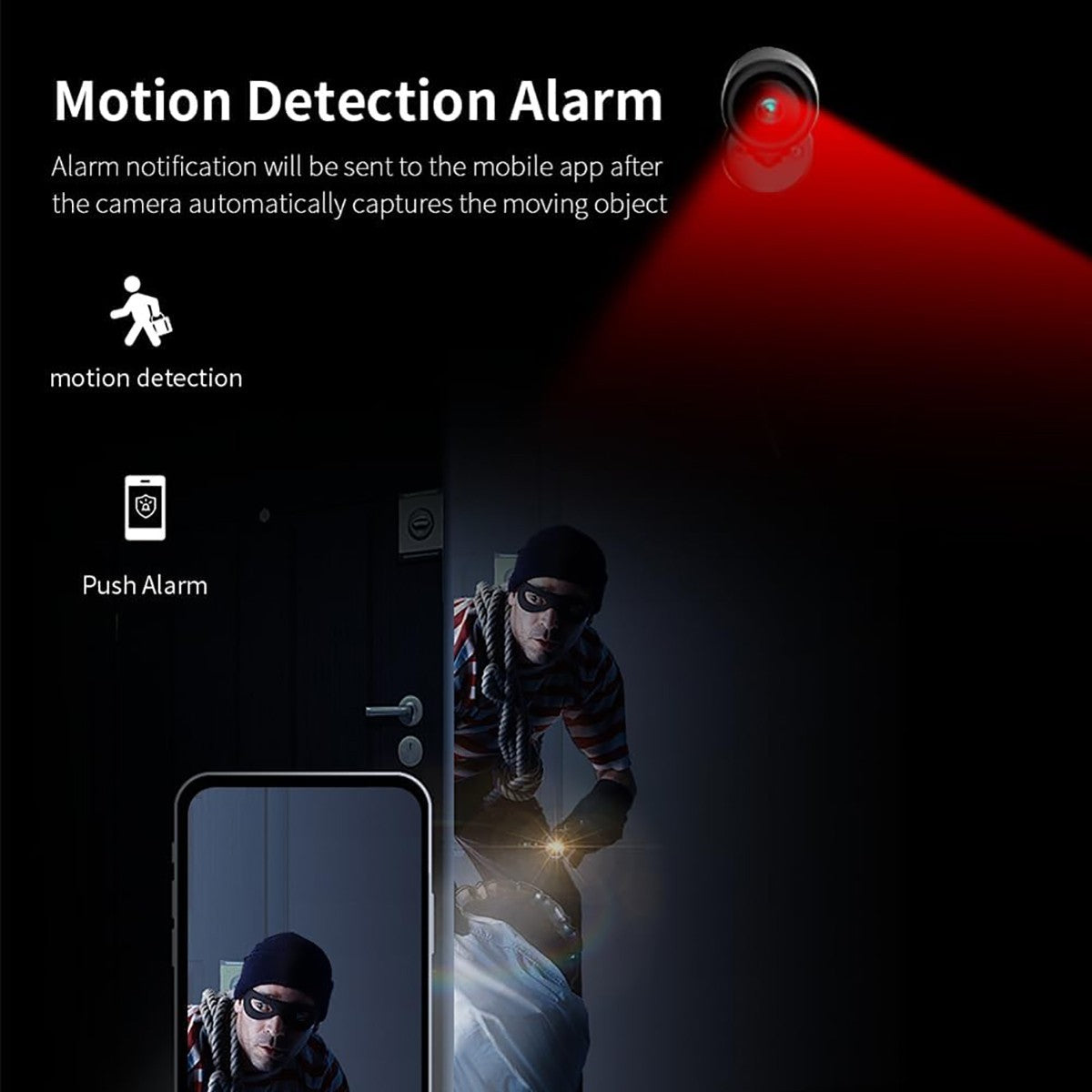 CAMÉRA IP WI-FI SMART 2MP SANS FIL INTÉRIEUR VIDÉOSURVEILLANCE NOCTURNE APP