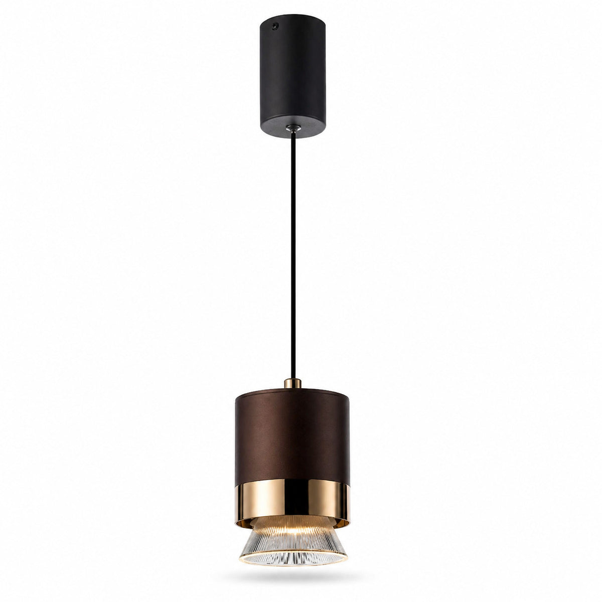 LAMPADARIO LED A SOSPENSIONE MODERNO MARRONE ORO REGOLABILE 3000K-6000K LP035