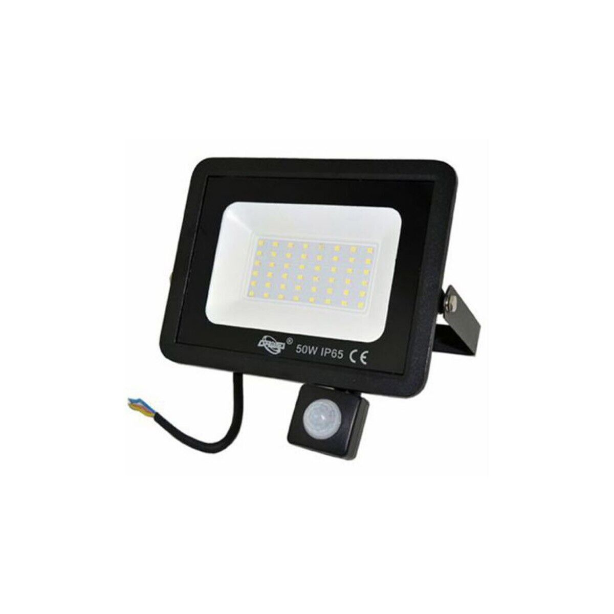 FARO LED FARETTO GIARDINO 50W LUCE FREDDA SENSORE MOVIMENTO CREPUSCOLARE