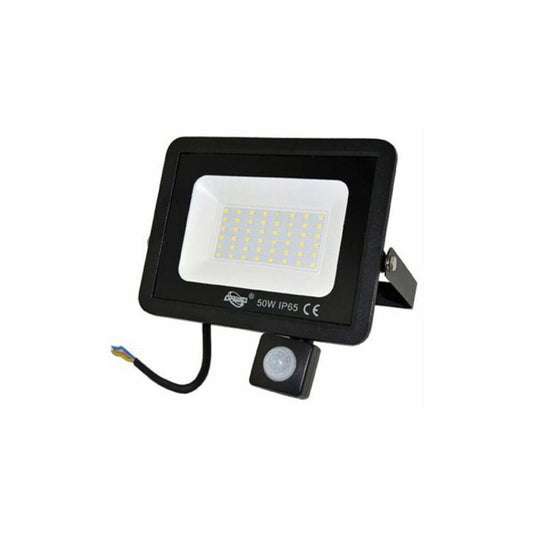 FARO LED FARETTO GIARDINO 50W LUCE FREDDA SENSORE MOVIMENTO CREPUSCOLARE