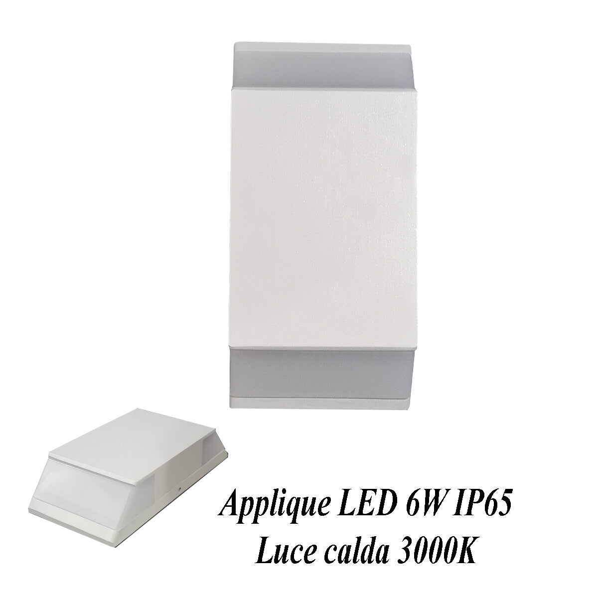 APPLIQUE PARETE LED 6W LAMPADA MURO IP65 MODERNO DOPPIA LUCE CALDA 3000K