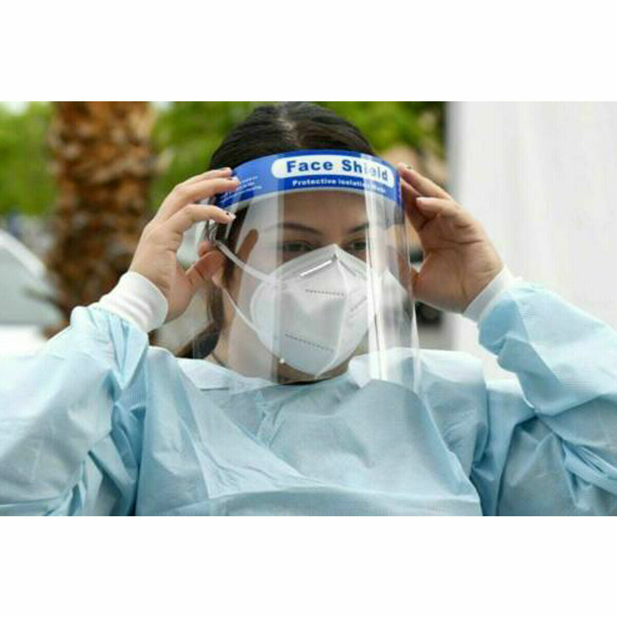 VISIERA PROTETTIVA TRASPARENTE INTEGRALE VISO PROTEZIONE PARASCHIZZI DA TESTA