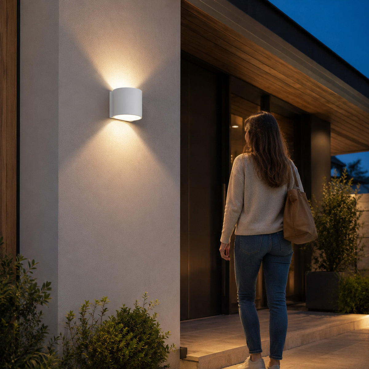 APPLIQUE LED 12W ESTERNO LAMPADA PARETE BIANCA IP65 3000K 4000K 6000K ET-31685