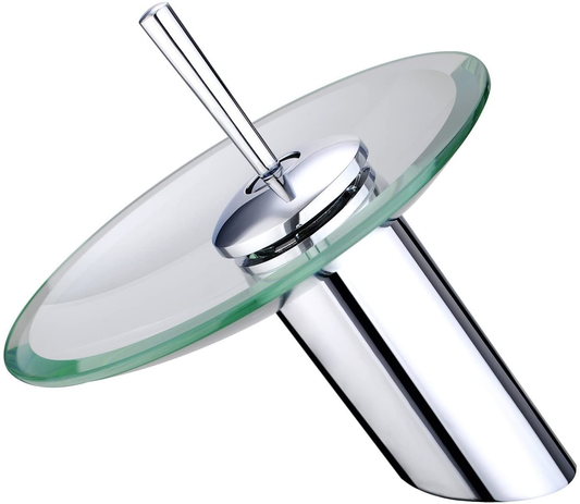 MITIGEUR ROBINET BAIGNOIRE LAVABO MONOCOMMANDE CASCADE CHROMÉ VERRE 812-11