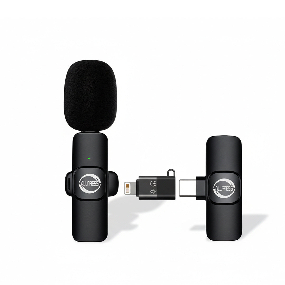 MINI MICROFONO LAVALIER SENZA FILI TYPE C LIGHTNING VIDEO REGISTRA AUDIO AS05741