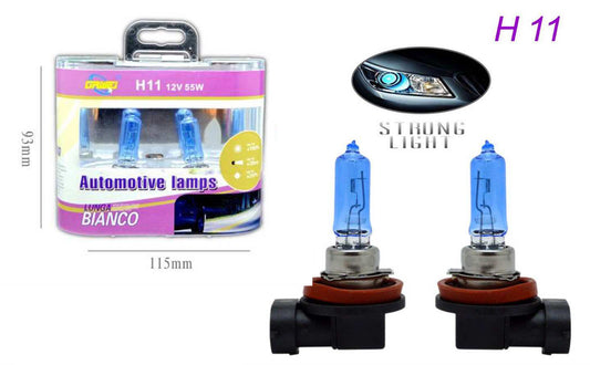 PAIRE PHARES AMPOULES XÉNON VOITURE CULOT H11 BLANC 5500K HAUTE LUMINOSITÉ 55W