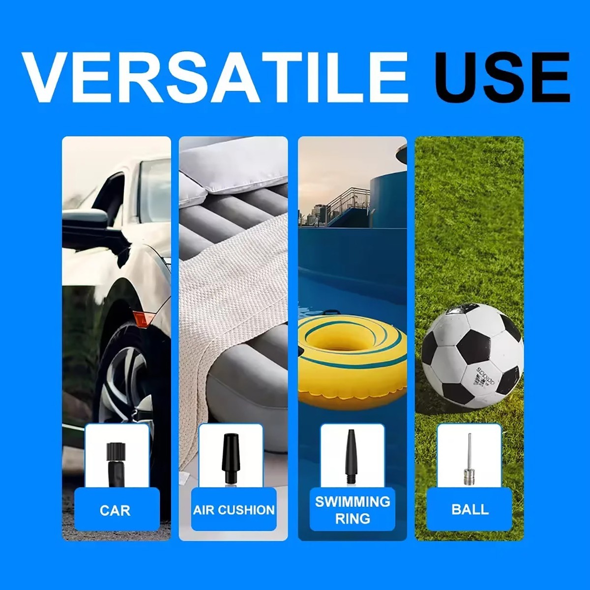 COMPRESSEUR D'AIR PORTABLE POUR VOITURE GONFLEUR RECHARGEABLE ÉCRAN LED VOITURE CZK3690
