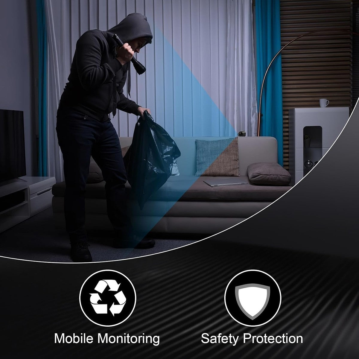 TELECAMERA IP WI-FI SMART DOME INTERNO SORVEGLIANZA NOTTURNA AUDIO APP AS-05583