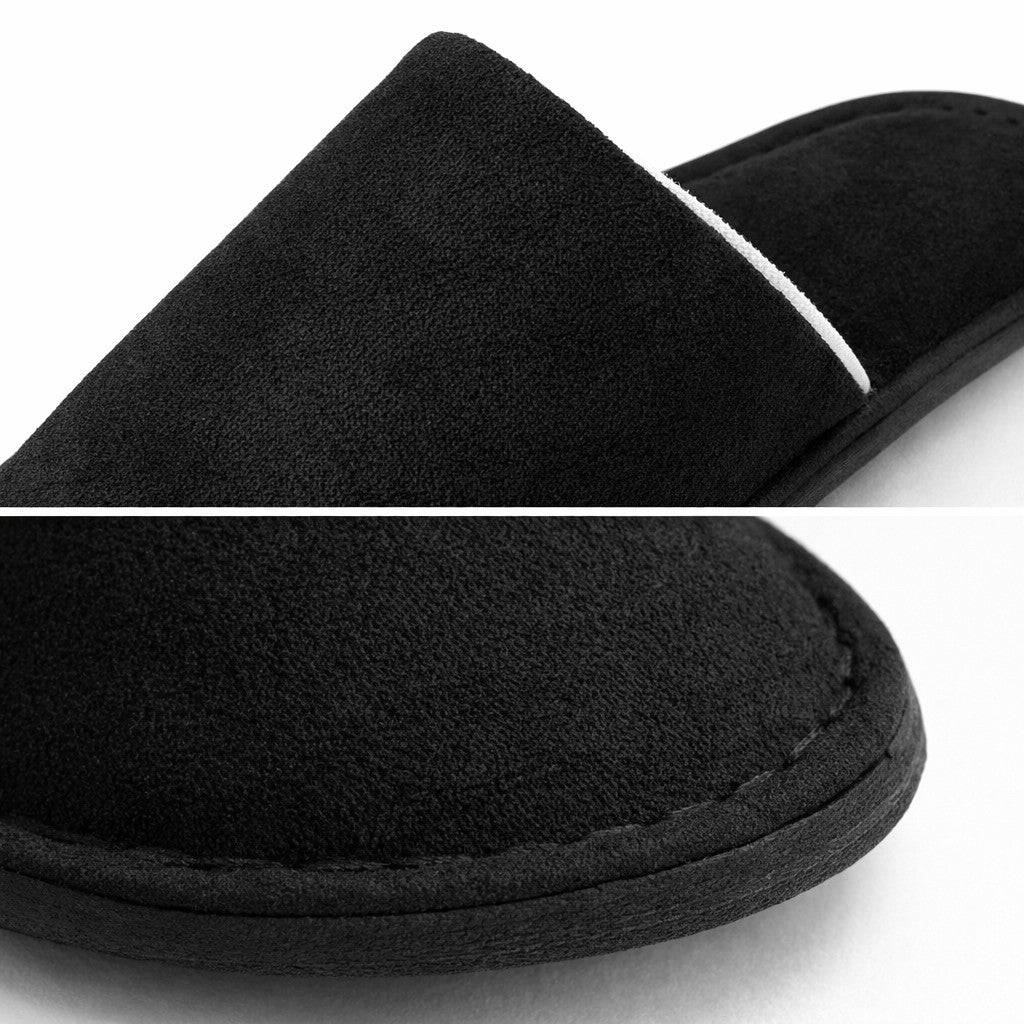 2 PAIRES DE CHAUSSONS JETABLES HÔTEL SPA ANTIDÉRAPANTS UNIVERSELS NOIR 90127