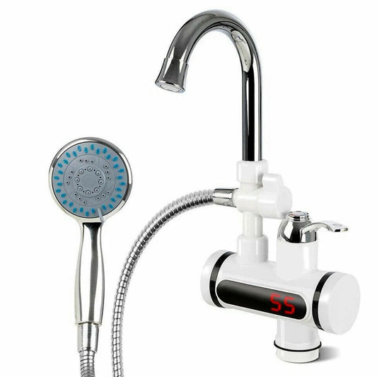 ROBINET ÉLECTRIQUE CHAUDIÈRE 3000W CHAUFFE-EAU MÉLANGEUR EAU CHAUDE DOUCHETTE