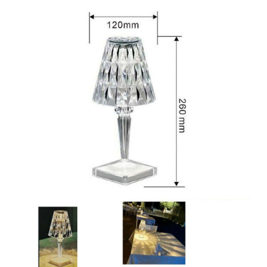 LAMPE DE TABLE DIAMANTÉE RECHARGEABLE USB EFFET CRISTAL LUMIÈRE RGB LED 2002