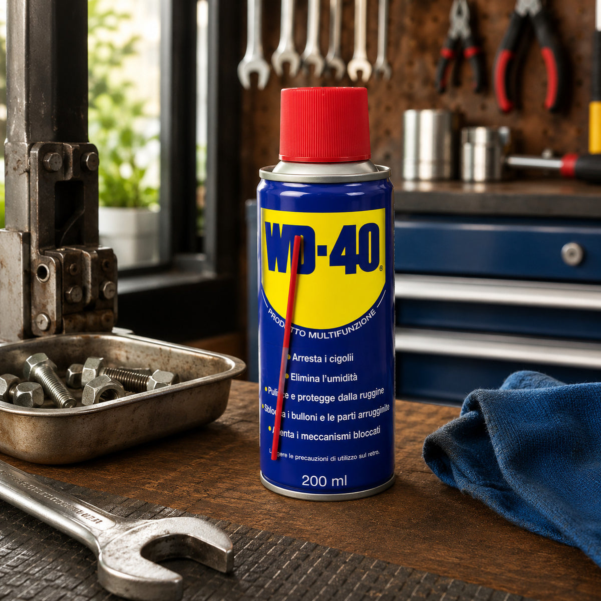 WD-40 SPRAY MULTIFONCTION LUBRIFIANT DÉGRIPPANT ANTICORROSION TRANSPARENT 200ML